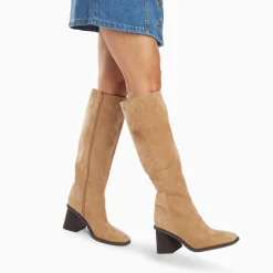 Bottes Rita Beiges A Talon Trapeze
