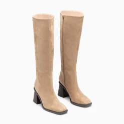 Bottes Rita Beiges A Talon Trapeze