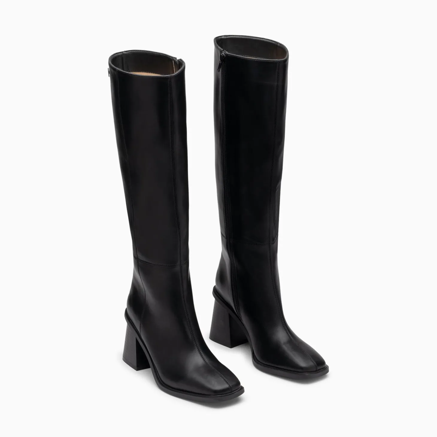 Bottes Rita Noires A Talon Trapeze