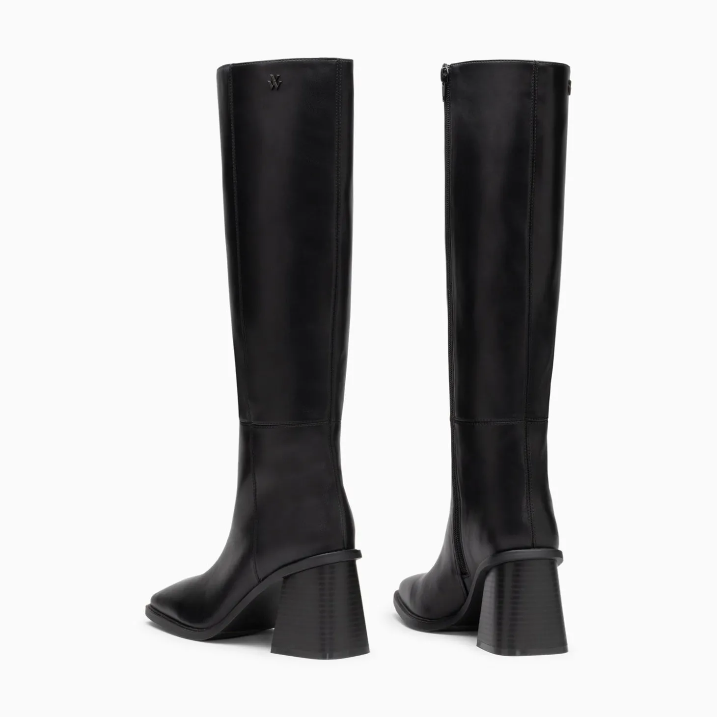 Bottes Rita Noires A Talon Trapeze