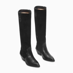 Bottes Santiags Joe Bi-Matiere Noires