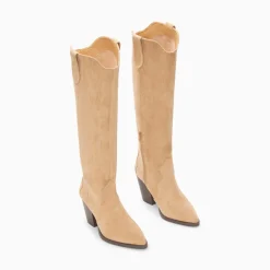 Bottes Santiags Sharon Beiges A Talon