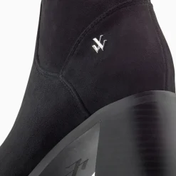 Bottines Chaussettes Alizee Noires A Talon Trapeze