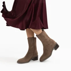 Bottines Chaussettes Bobby Taupe