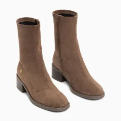 Bottines Chaussettes Bobby Taupe