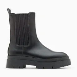 Bottines Chelsea Oceane Noires A Plateforme Crantee