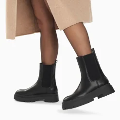 Bottines Chelsea Oceane Noires A Plateforme Crantee
