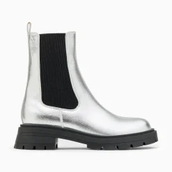 Bottines Chelsea Phoebe Argent A Semelle Oversize