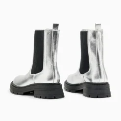 Bottines Chelsea Phoebe Argent A Semelle Oversize