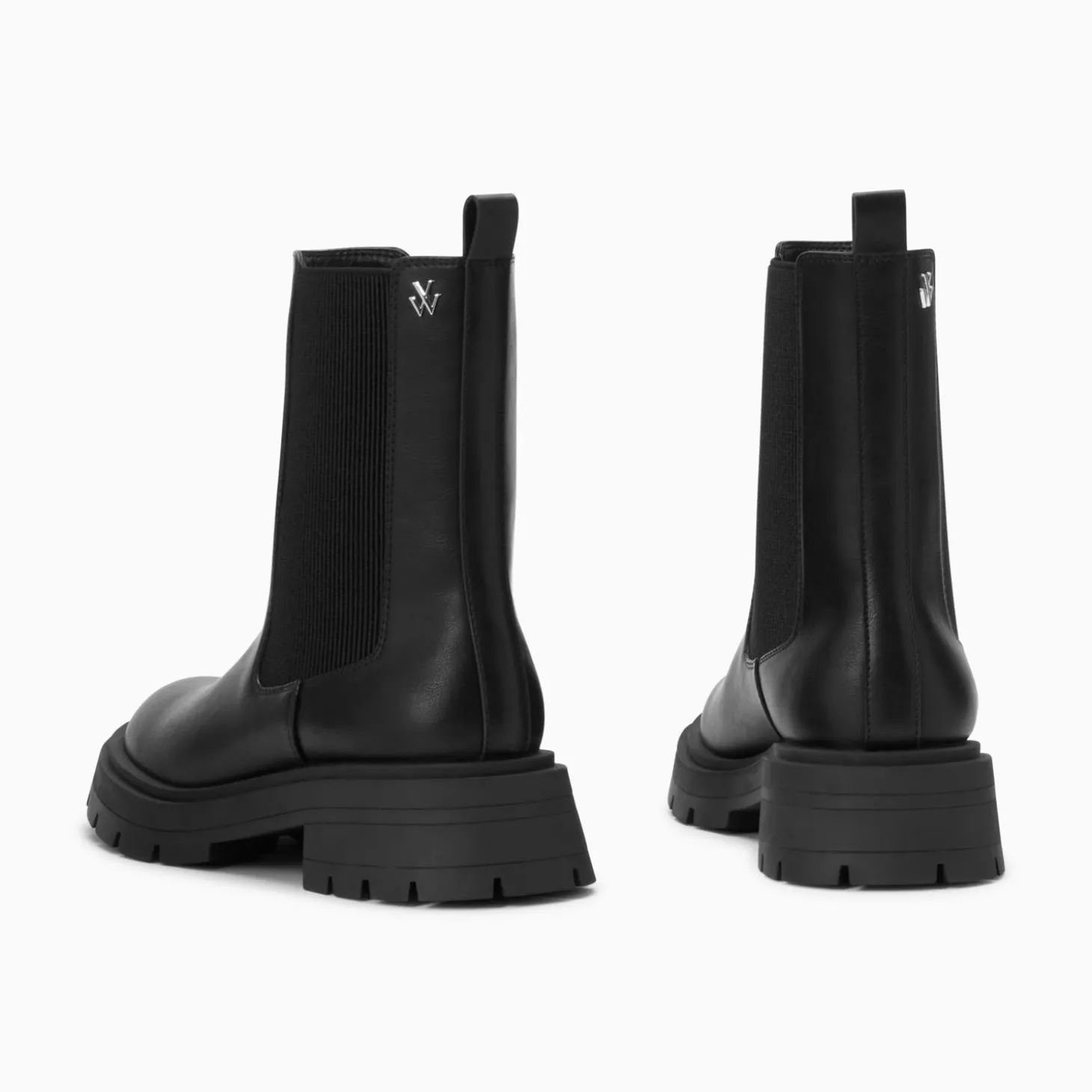 Bottines Chelsea Phoebe Noires A Semelle Oversize