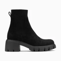 Bottines Chelsea Valerie Noires A Talon Crante