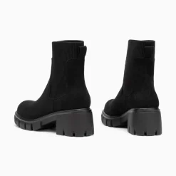 Bottines Chelsea Valerie Noires A Talon Crante
