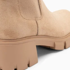 Bottines Chelsea Valerie Beige A Talon Crante