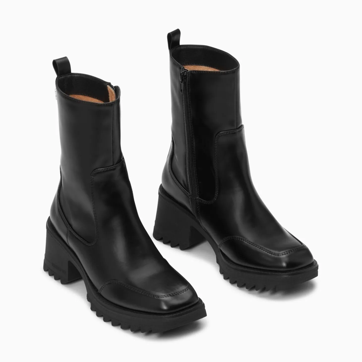 Bottines De Pluie Lea Noires A Talon Crante