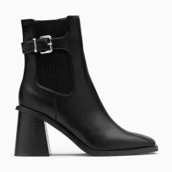 Bottines Montantes Clementine Noires A Talon Trapeze