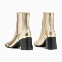 Bottines Montantes Taylor Or A Talon Trapeze