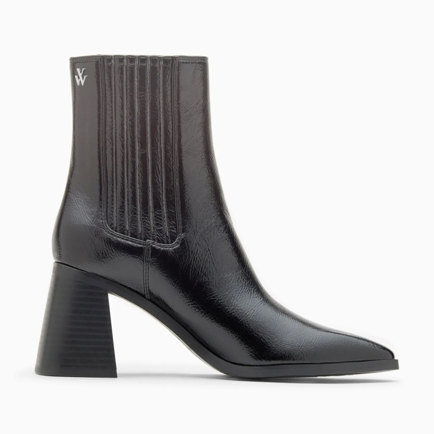Bottines Montantes Taylor Noires A Talon Trapeze