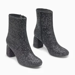 Bottines Pailletees Londres Noires A Talon