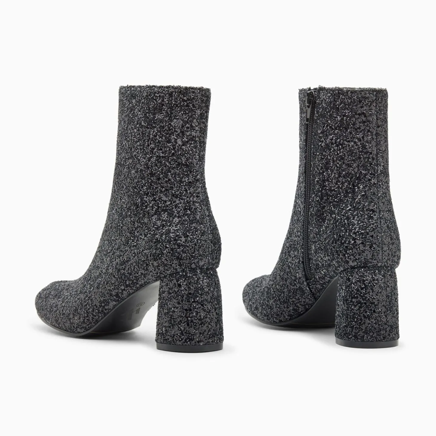 Bottines Pailletees Londres Noires A Talon