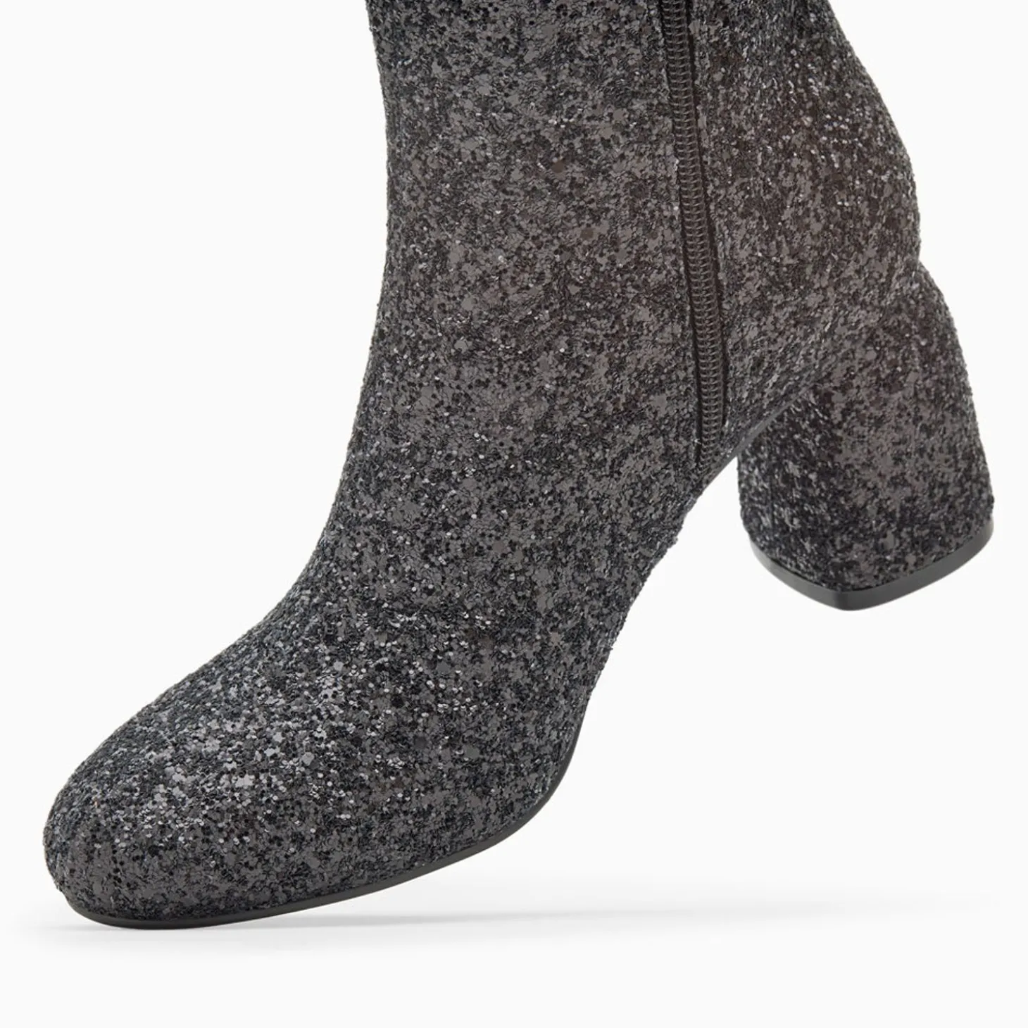Bottines Pailletees Londres Noires A Talon
