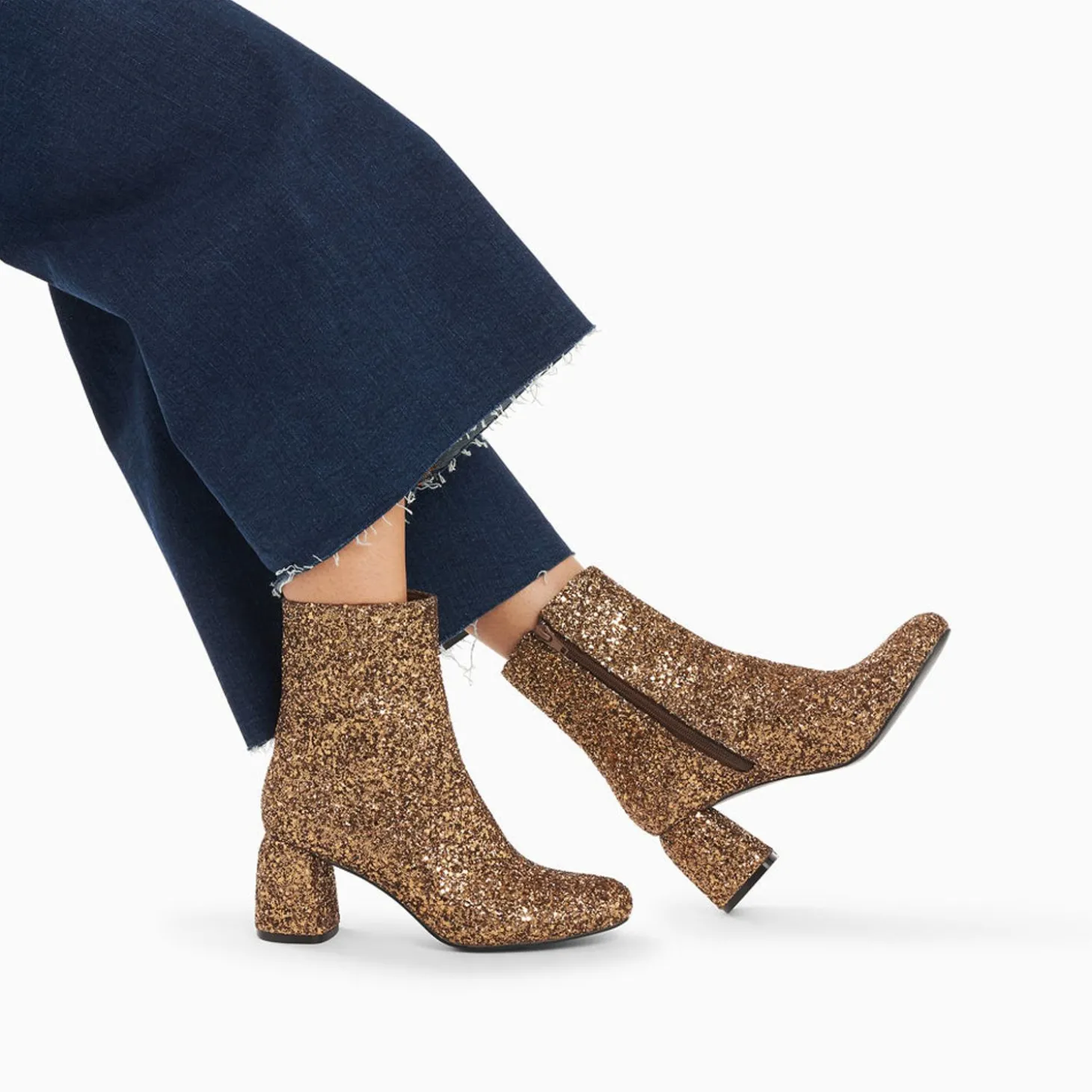 Bottines Pailletees Londres Bronze A Talon