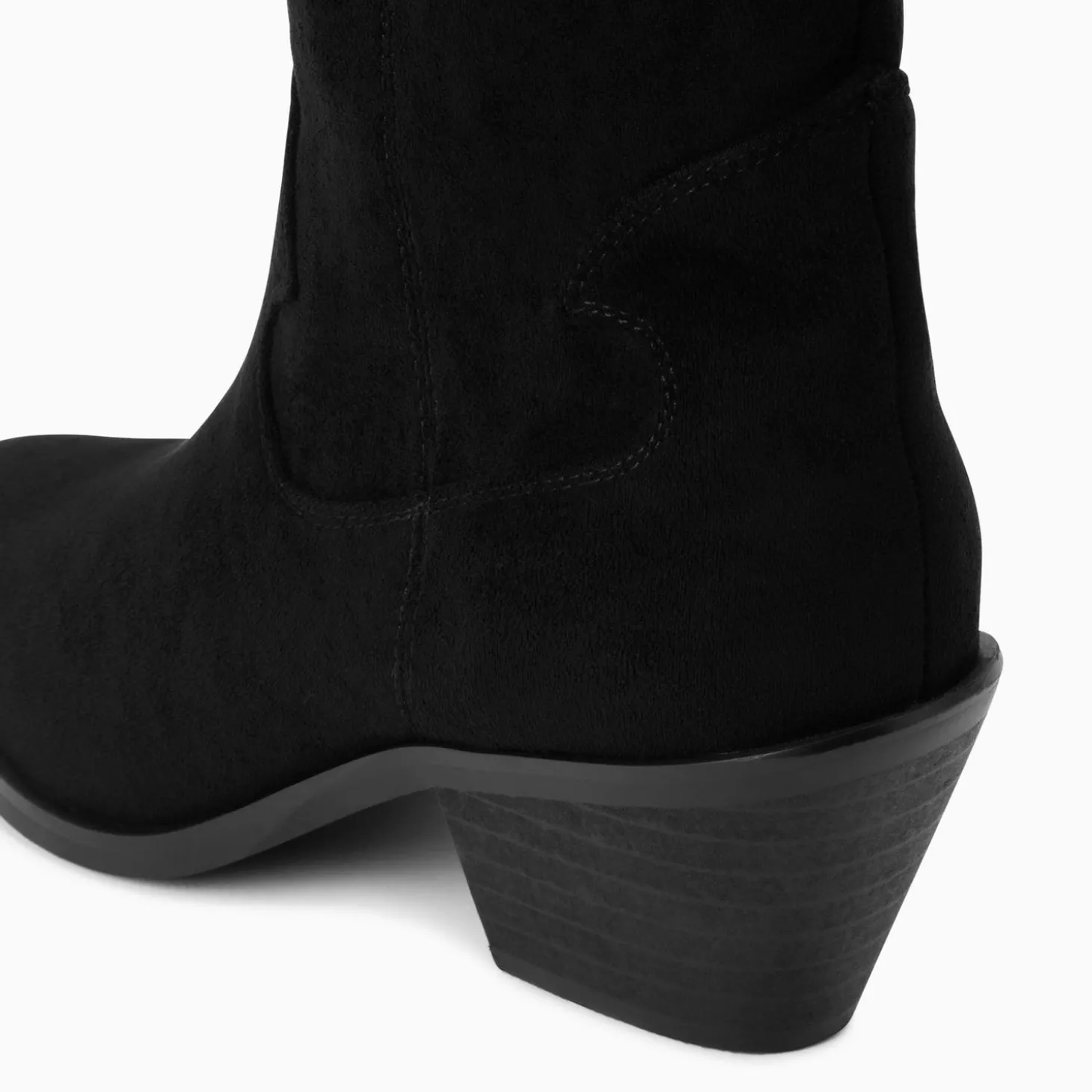 Bottines Santiags Beverly Noires Mi-Mollet