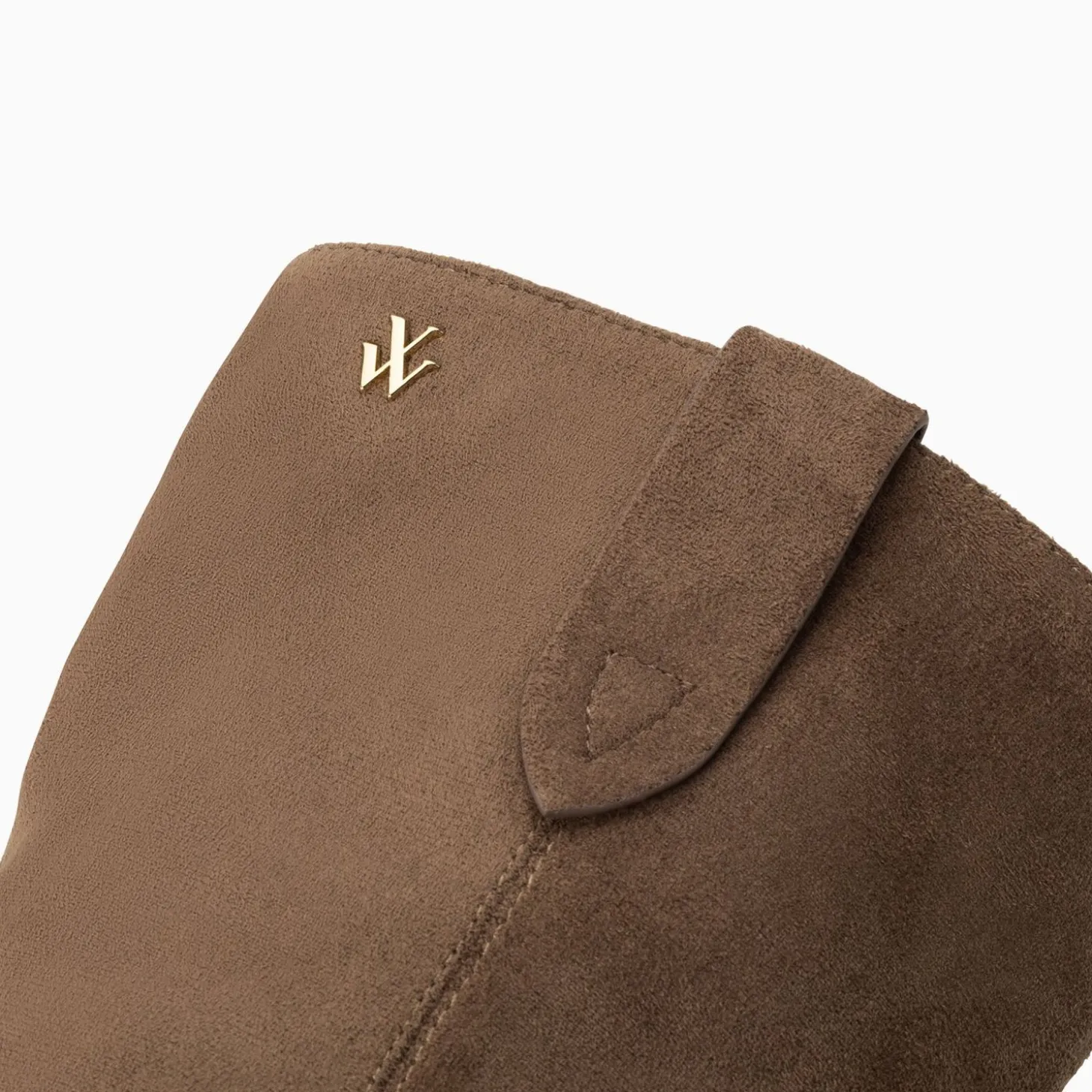 Bottines Santiags Beverly Taupe Mi-Mollet