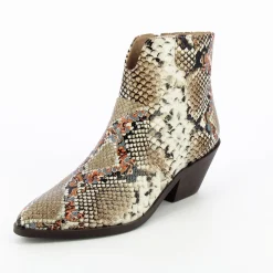 Bottines Santiags Caroline Multicolores Effet Serpent