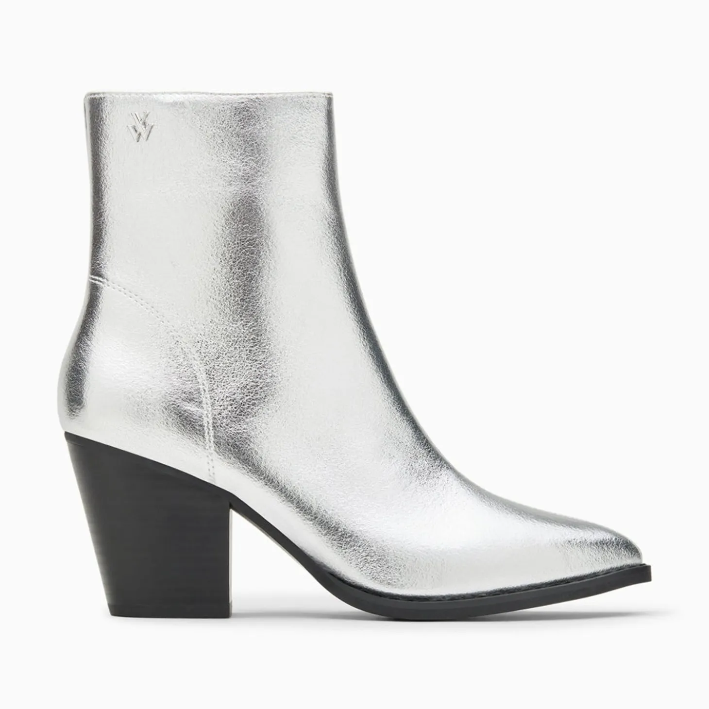 Bottines Santiags Dina Argent A Talon