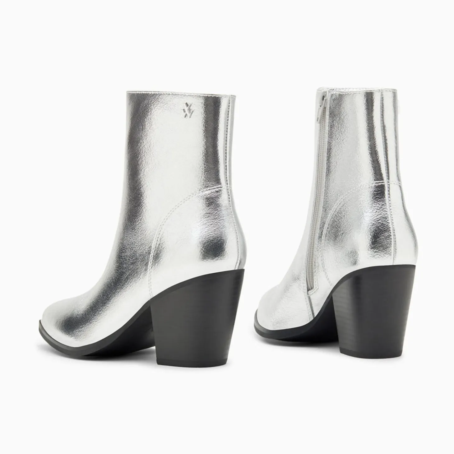Bottines Santiags Dina Argent A Talon