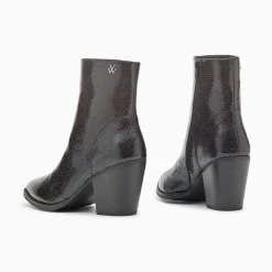 Bottines Santiags Dina Noir Serpent A Talon