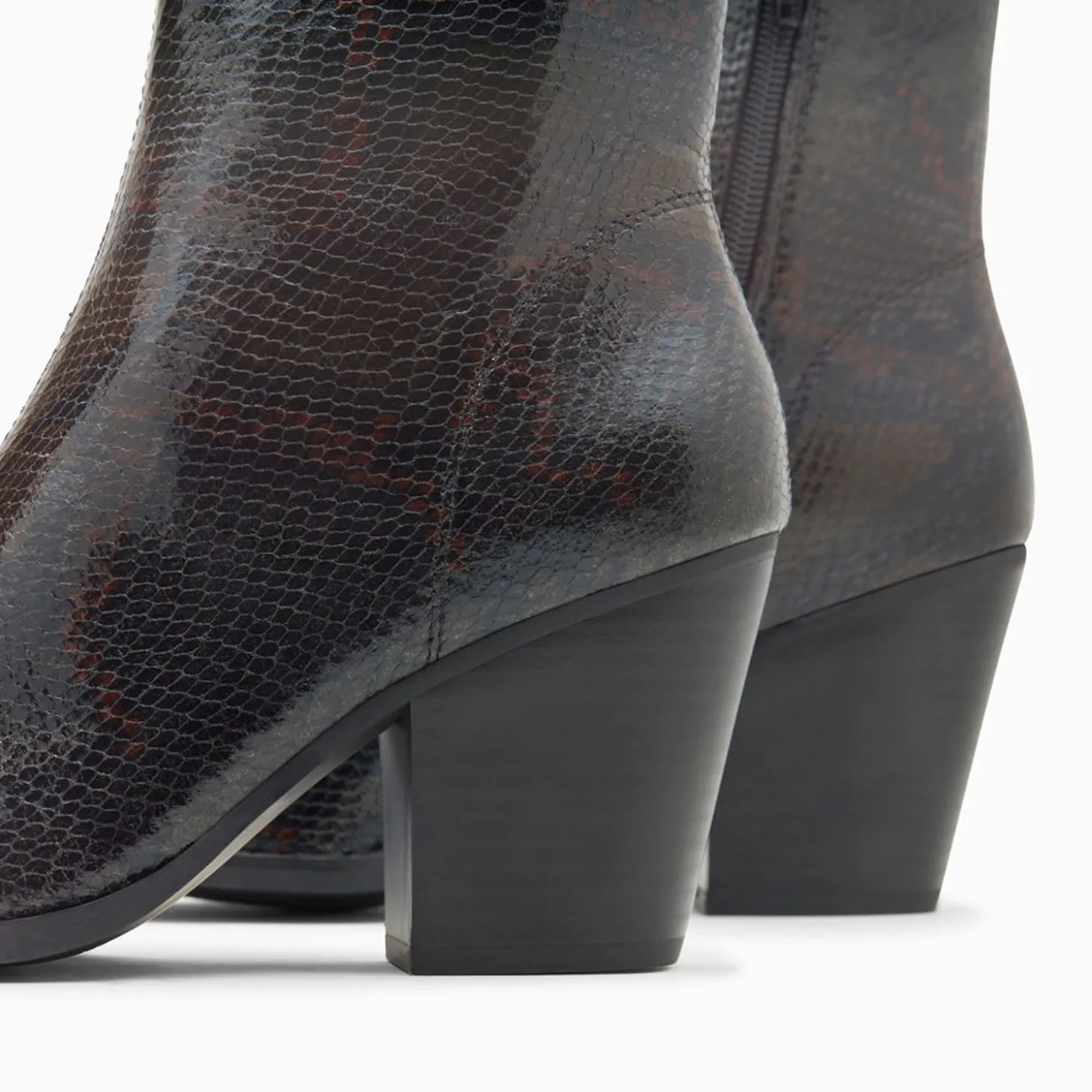 Bottines Santiags Dina Noir Serpent A Talon