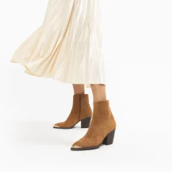 Bottines Santiags Jenn Camel A Talon