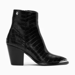 Bottines Santiags Jenn Noir Croco A Talon