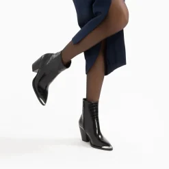Bottines Santiags Jenn Noir Croco A Talon