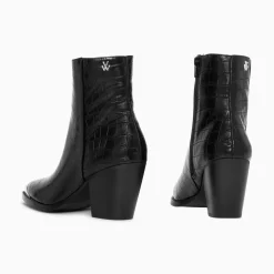 Bottines Santiags Jenn Noir Croco A Talon