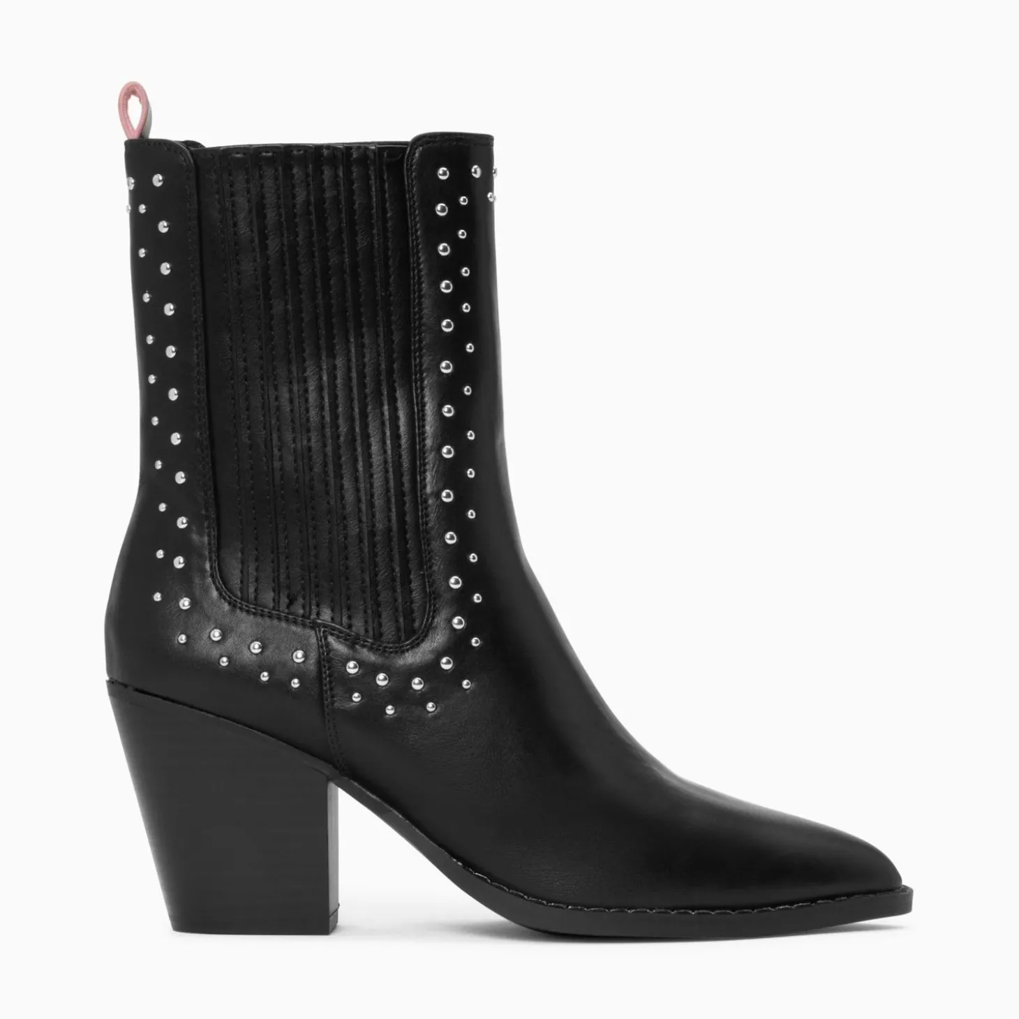 Bottines Santiags Rivoli Montantes Noires A Clous