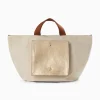 Cabas Iris Beige A Pochette Or