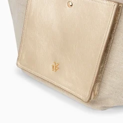 Cabas Iris Beige A Pochette Or