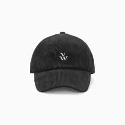 Casquette Jess Noire En Velours Cotele