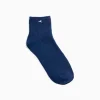 Chaussettes Courtes Amy Bleu Marine Cotelees