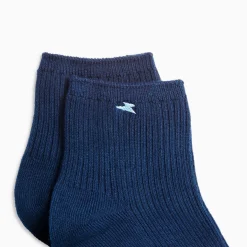 Chaussettes Courtes Amy Bleu Marine Cotelees