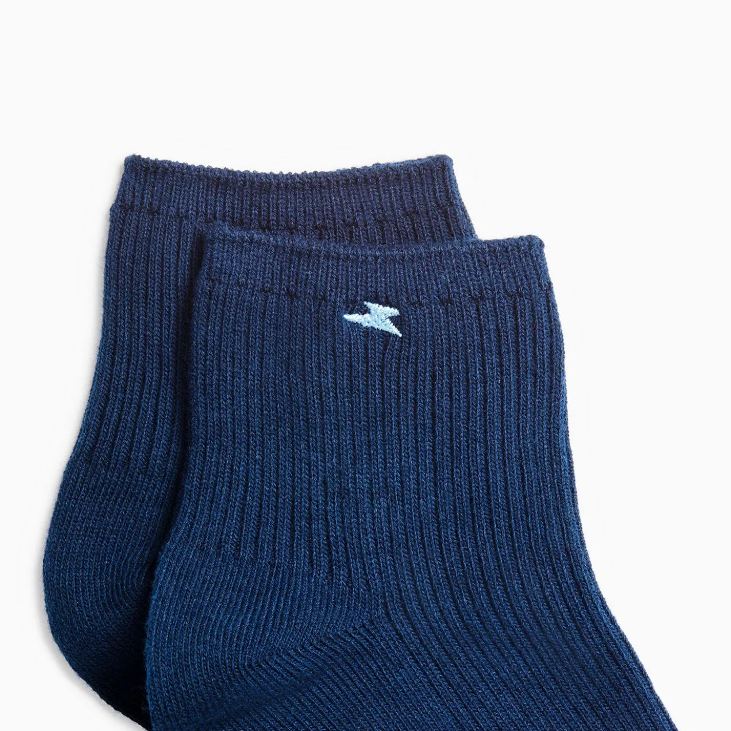 Chaussettes Courtes Amy Bleu Marine Cotelees