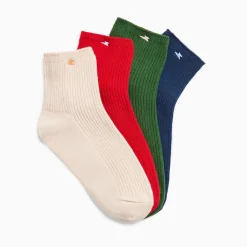 Chaussettes Courtes Amy Beiges Cotelees