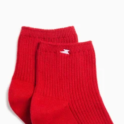 Chaussettes Courtes Amy Rouges Cotelees