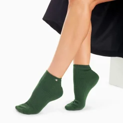 Chaussettes Courtes Amy Vertes Cotelees
