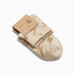 Chaussettes Courtes Rachel Beiges A Eclairs Camel