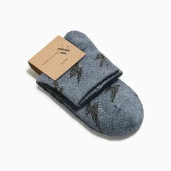 Chaussettes Courtes Rachel Grises A Eclairs Noirs