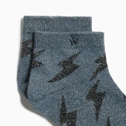 Chaussettes Courtes Rachel Grises A Eclairs Noirs