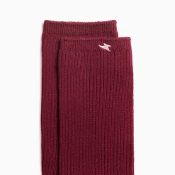 Chaussettes Ella Bordeaux Cotelees
